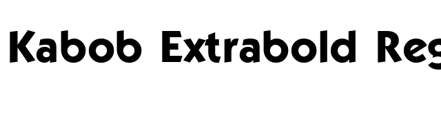 Kabob Extrabold Regular font preview