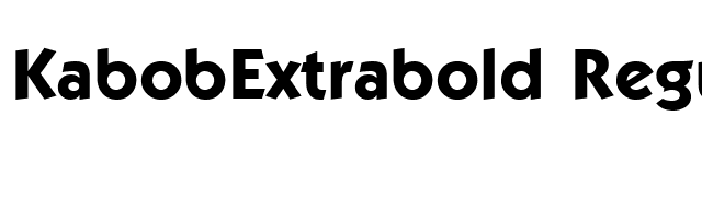 KabobExtrabold Regular font preview