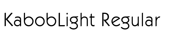 KabobLight Regular font preview