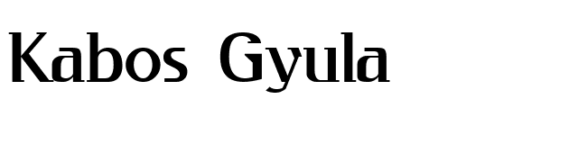 Kabos Gyula font preview