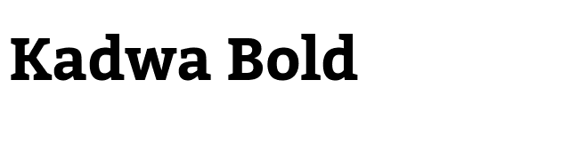 Kadwa Bold font preview