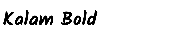 kalam-bold font preview