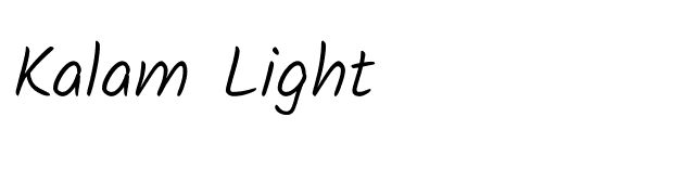 kalam-light font preview