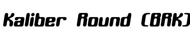 Kaliber Round (BRK) font preview