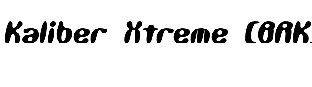 Kaliber Xtreme (BRK) font preview