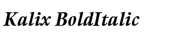 Kalix BoldItalic font preview