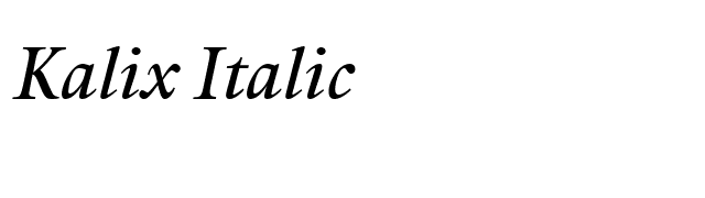 Kalix Italic font preview