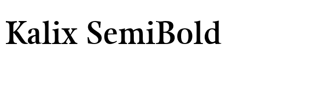 Kalix SemiBold font preview