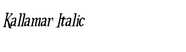 Kallamar Italic font preview