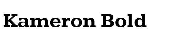 Kameron Bold font preview