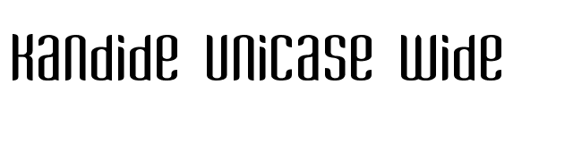 Kandide Unicase Wide font preview