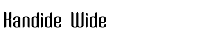 Kandide Wide font preview
