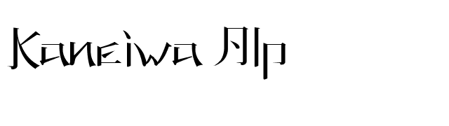 Kaneiwa Alp font preview
