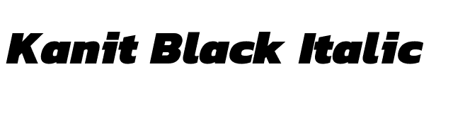 Kanit Black Italic font preview