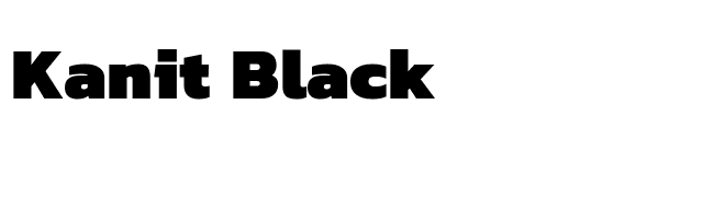Kanit Black font preview