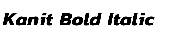 Kanit Bold Italic font preview