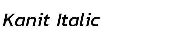 Kanit Italic font preview