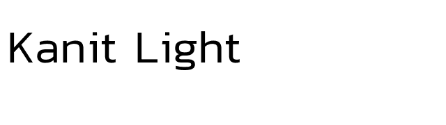 Kanit Light font preview
