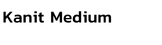 Kanit Medium font preview