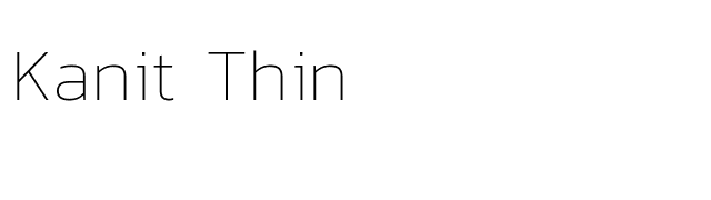 Kanit Thin font preview