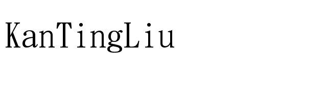 KanTingLiu font preview