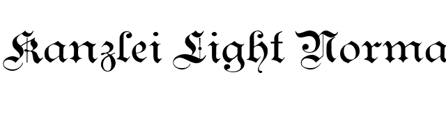 Kanzlei Light Normal font preview