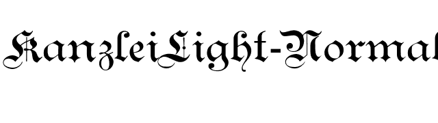 KanzleiLight-Normal OTF font preview