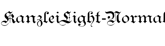 KanzleiLight-Normal font preview