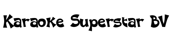 Karaoke Superstar BV font preview