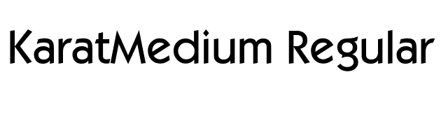 KaratMedium Regular font preview
