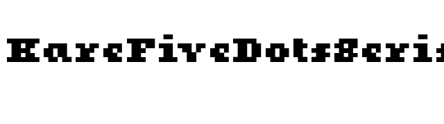 KareFiveDotsSerif-Bold font preview