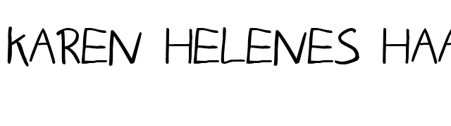 Karen Helenes haandskrift font preview