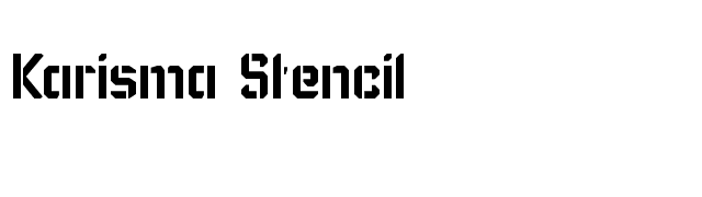 Karisma Stencil font preview