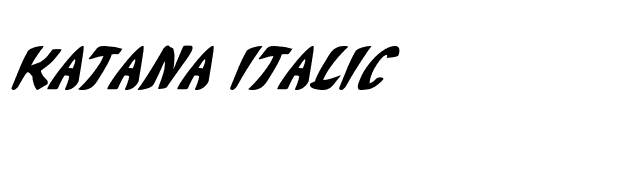 Katana Italic font preview
