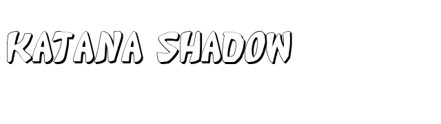 Katana Shadow font preview