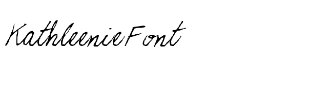 KathleenieFont font preview