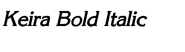 Keira Bold Italic font preview