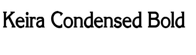 Keira Condensed Bold font preview