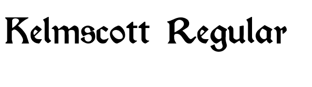 Kelmscott Regular font preview