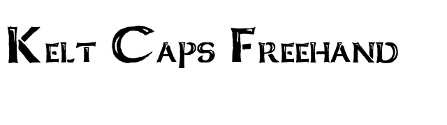 Kelt Caps Freehand font preview