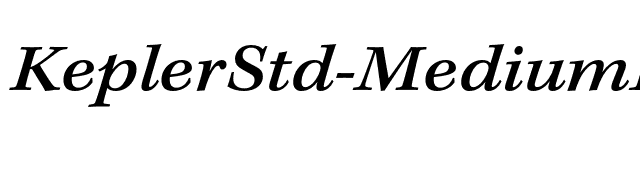 KeplerStd-MediumExtItCapt font preview