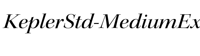 KeplerStd-MediumExtItDisp font preview