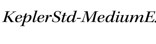 KeplerStd-MediumExtItSubh font preview