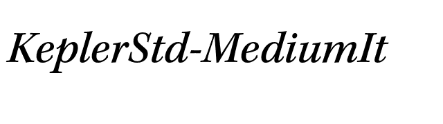 KeplerStd-MediumIt font preview