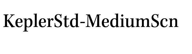 KeplerStd-MediumScn font preview