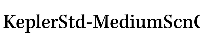 KeplerStd-MediumScnCapt font preview