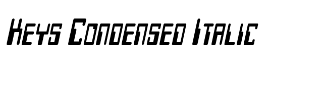 Keys Condensed Italic font preview
