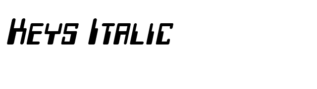 Keys Italic font preview