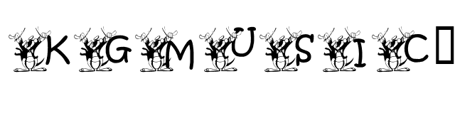 KGMUSIC1 font preview