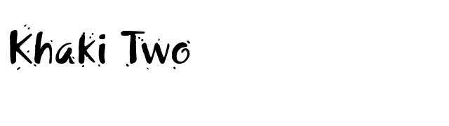 Khaki Two font preview